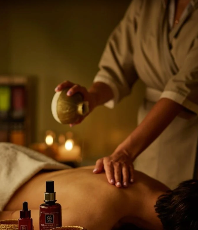 Swedish Massage warm oil technique